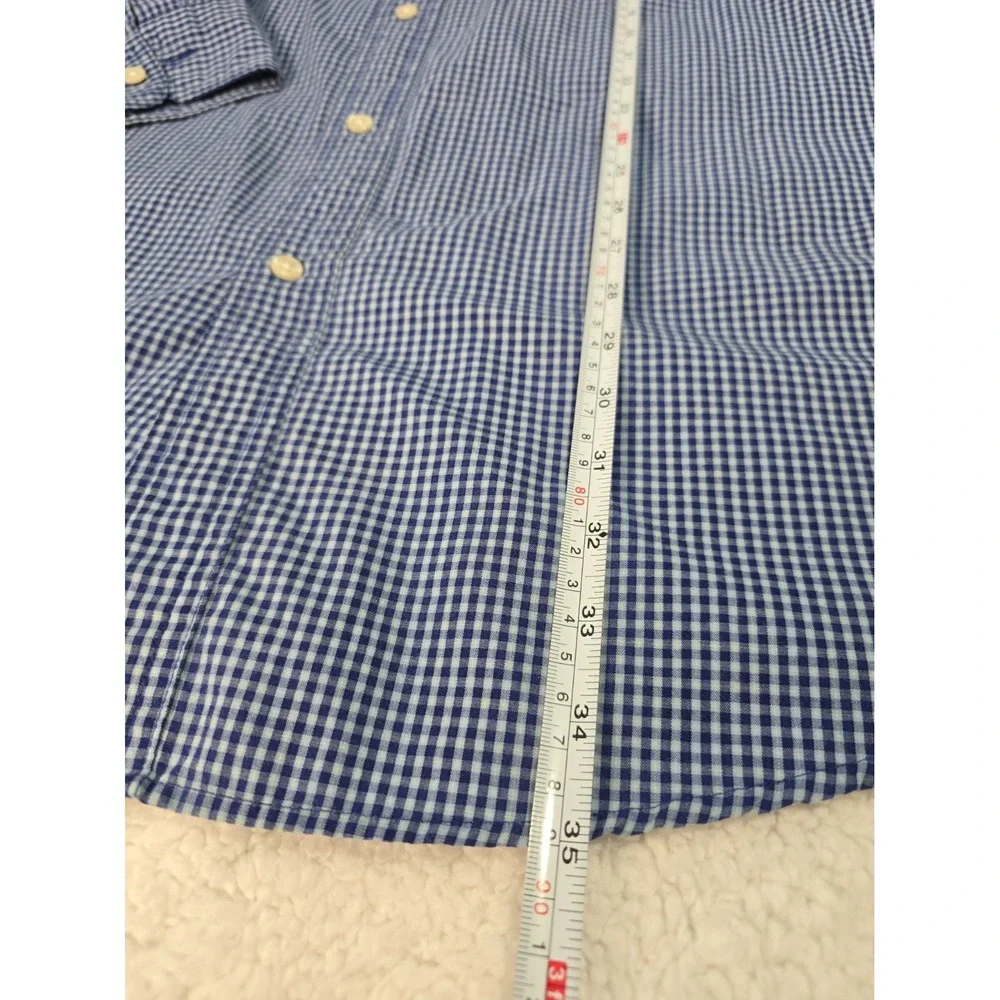 Chaps Easy Care Blue Plaid Long Sleeve Monaghan Shirt 2XT/2TGL